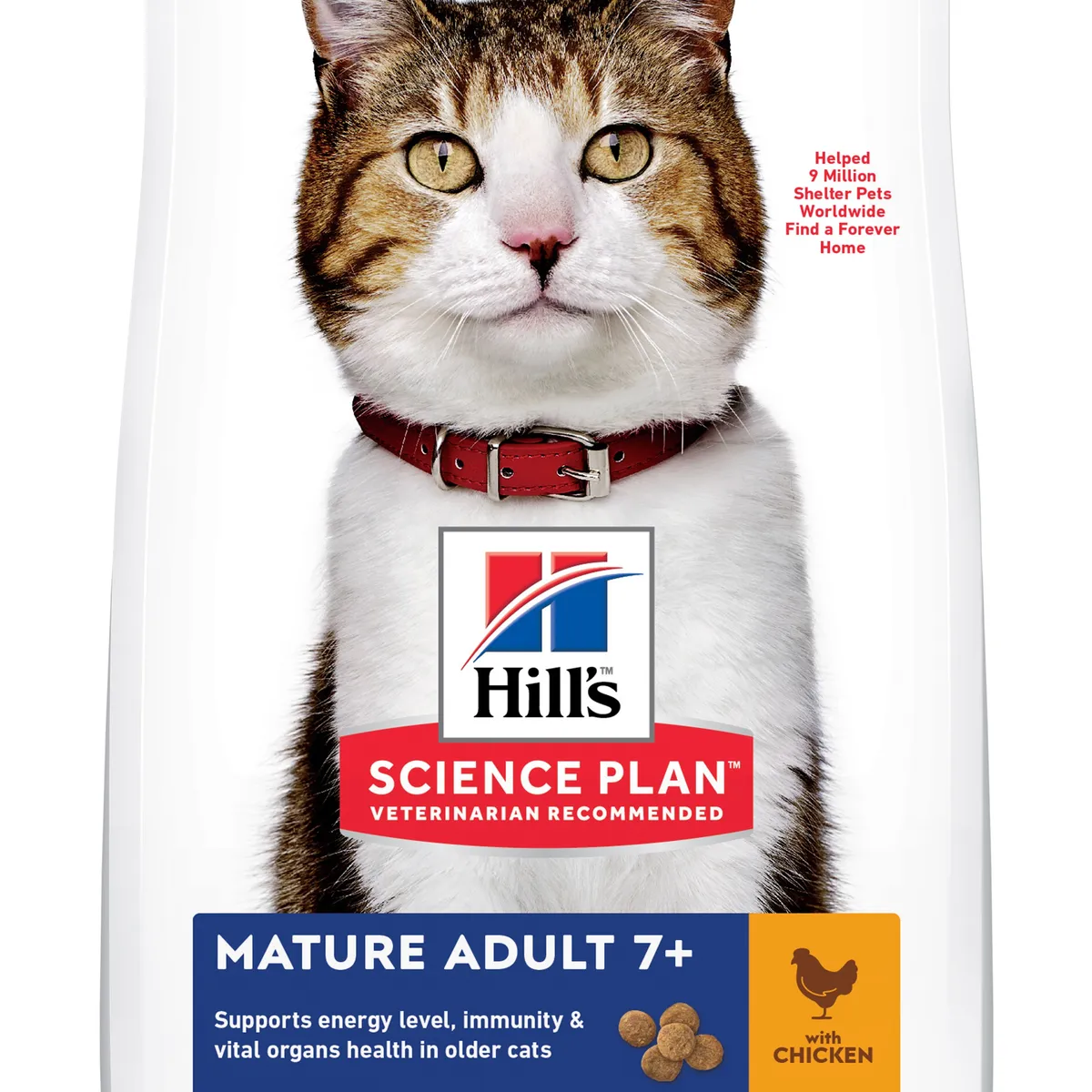 Hill's Science Plan&trade; Feline Mature Adult 7 +. Chicken.