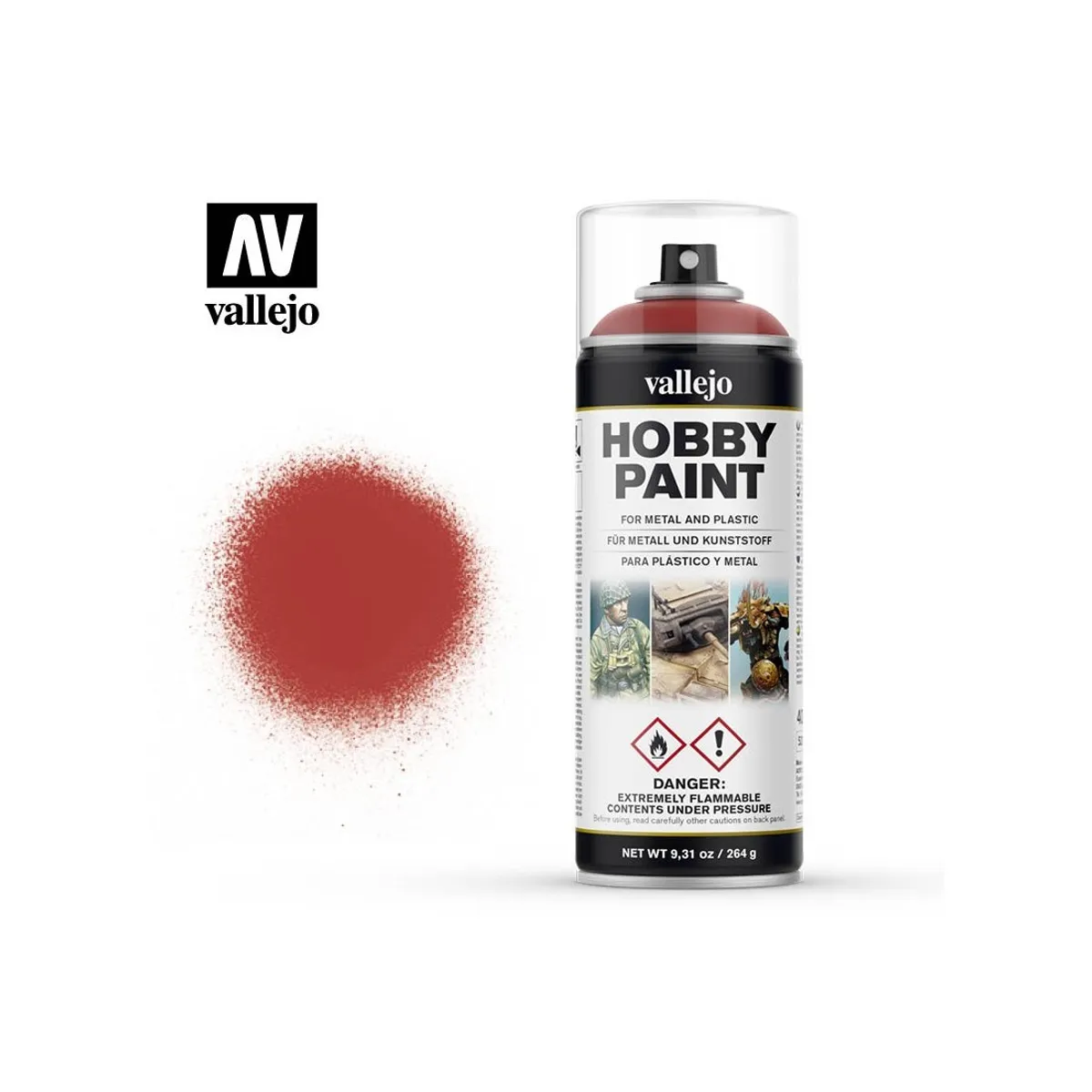 Hobby Paint Primer Basis Fantasy Scarlet Red - Spraymaling - Vallejo