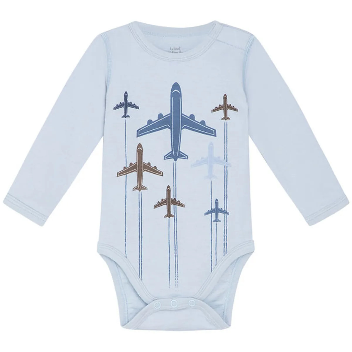 Hust and Claire Body l/æ - Uld/Bambus - Baloo - Cloud Blue m. Fl