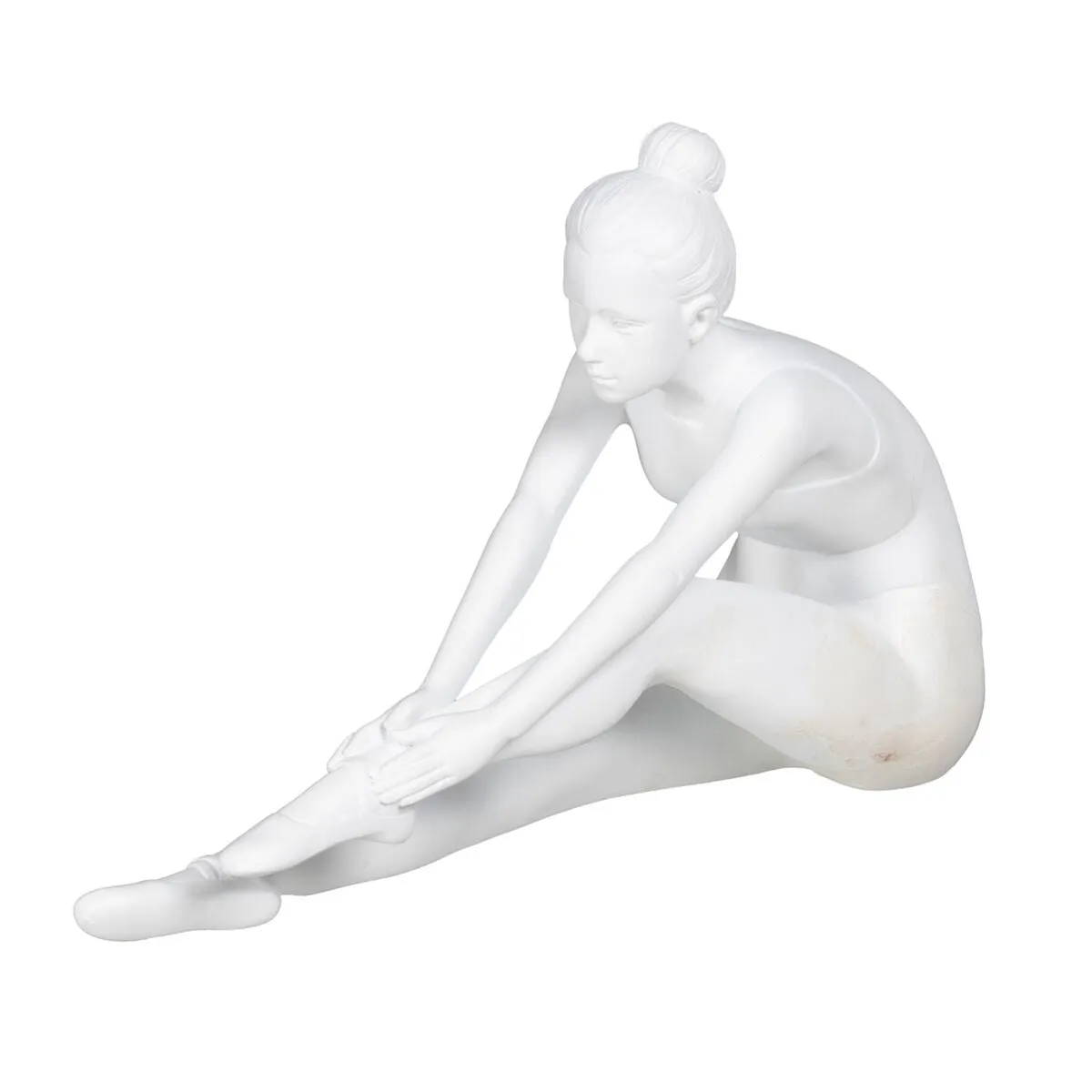 Hvid Balletdanser Figur i Polyester, 27,5 x 9 x 19 cm