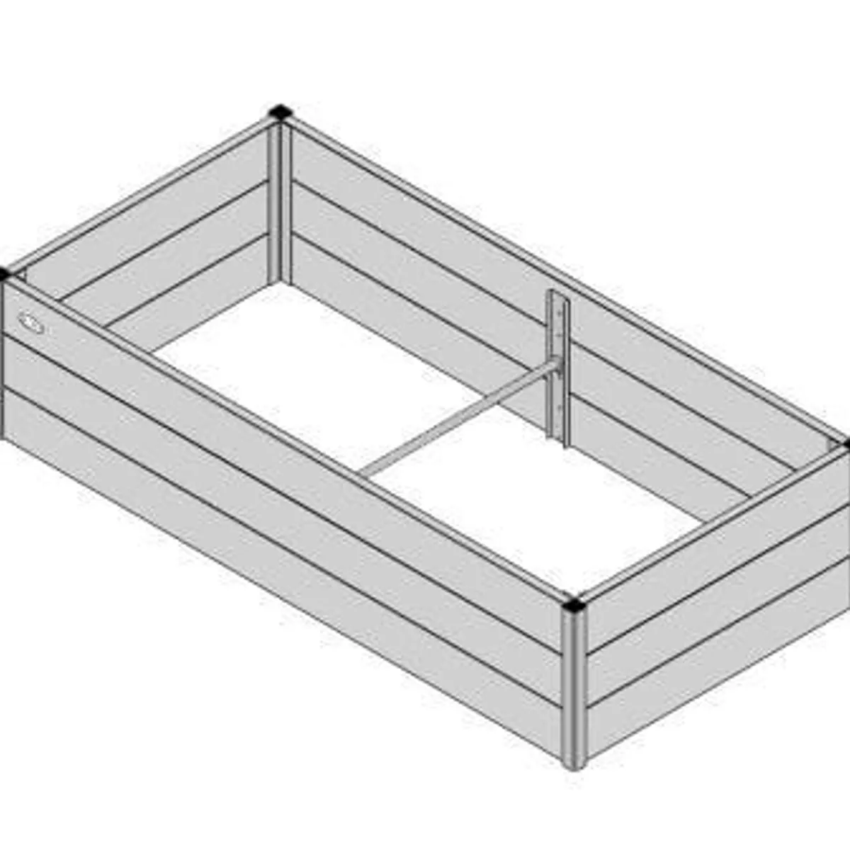 Højbed Classic - Grå 90x90xH42