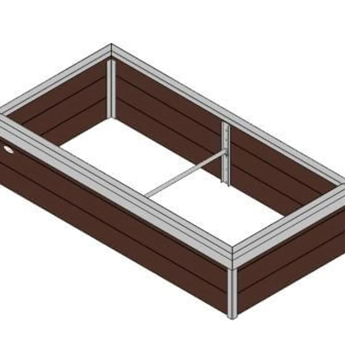 Højbed Classic med sneglekant - Brun 90x90xH42