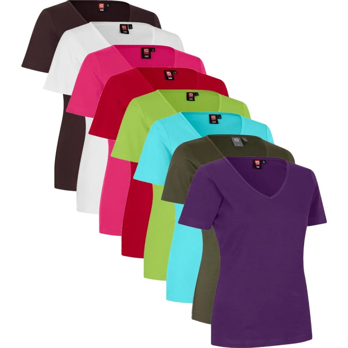 ID 0506 Interlock T-shirt | V-hals-Lys blå-S