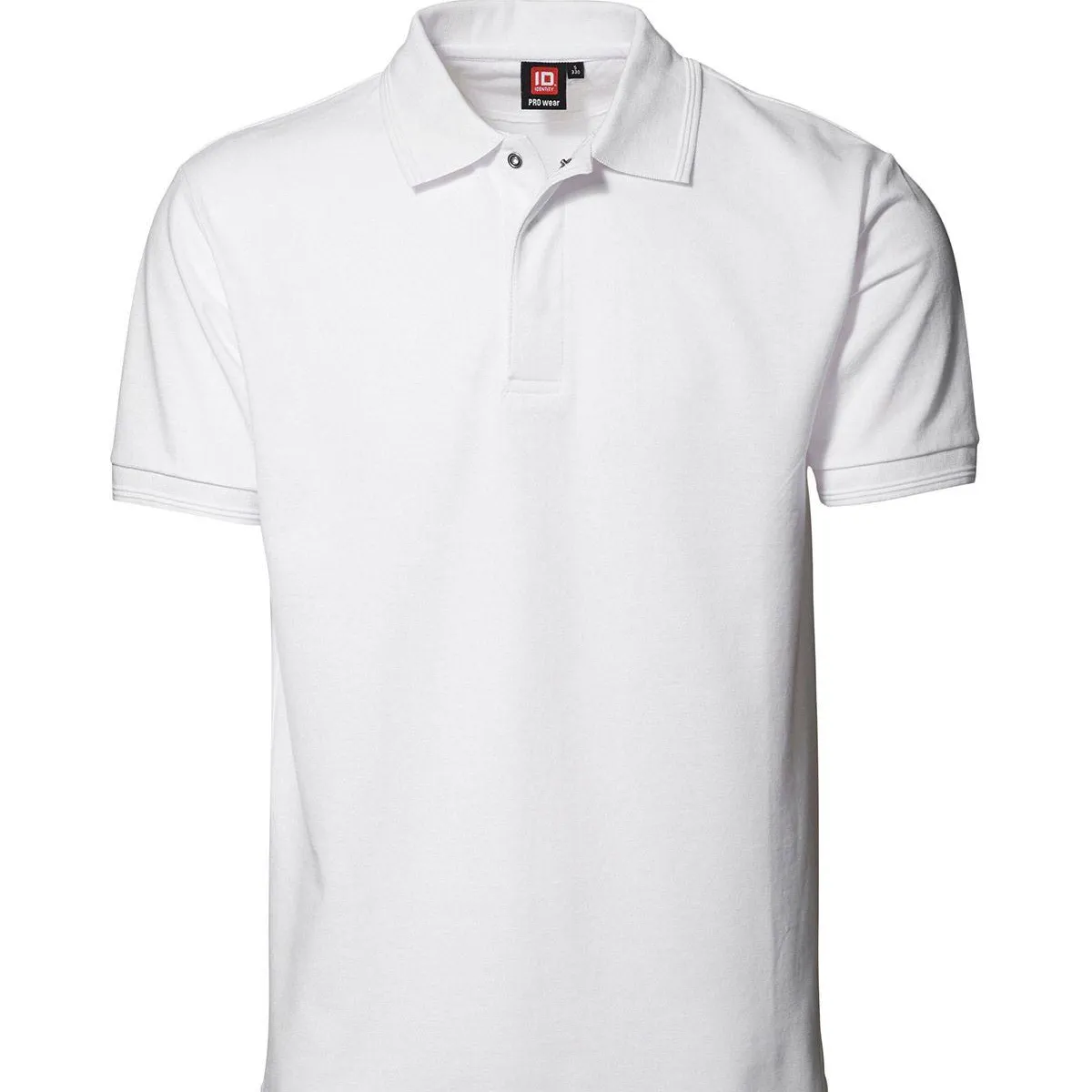 ID PRO Wear PoloSkjorte m. Trykknap Hvid