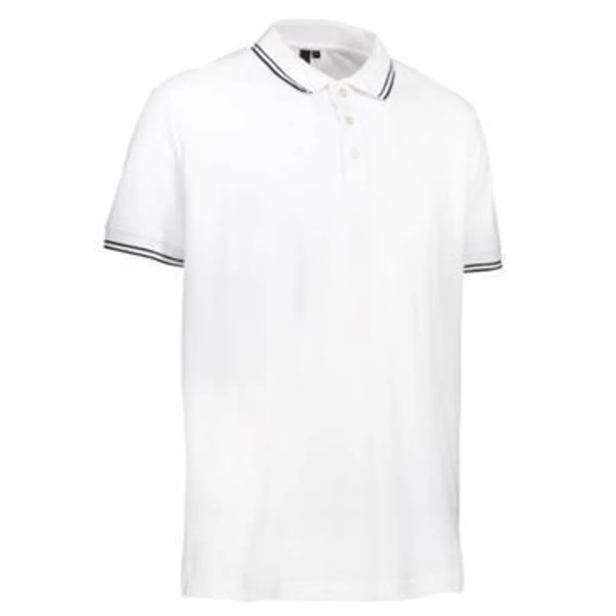 Id Stretch Polo 0522 Hvid-4xl