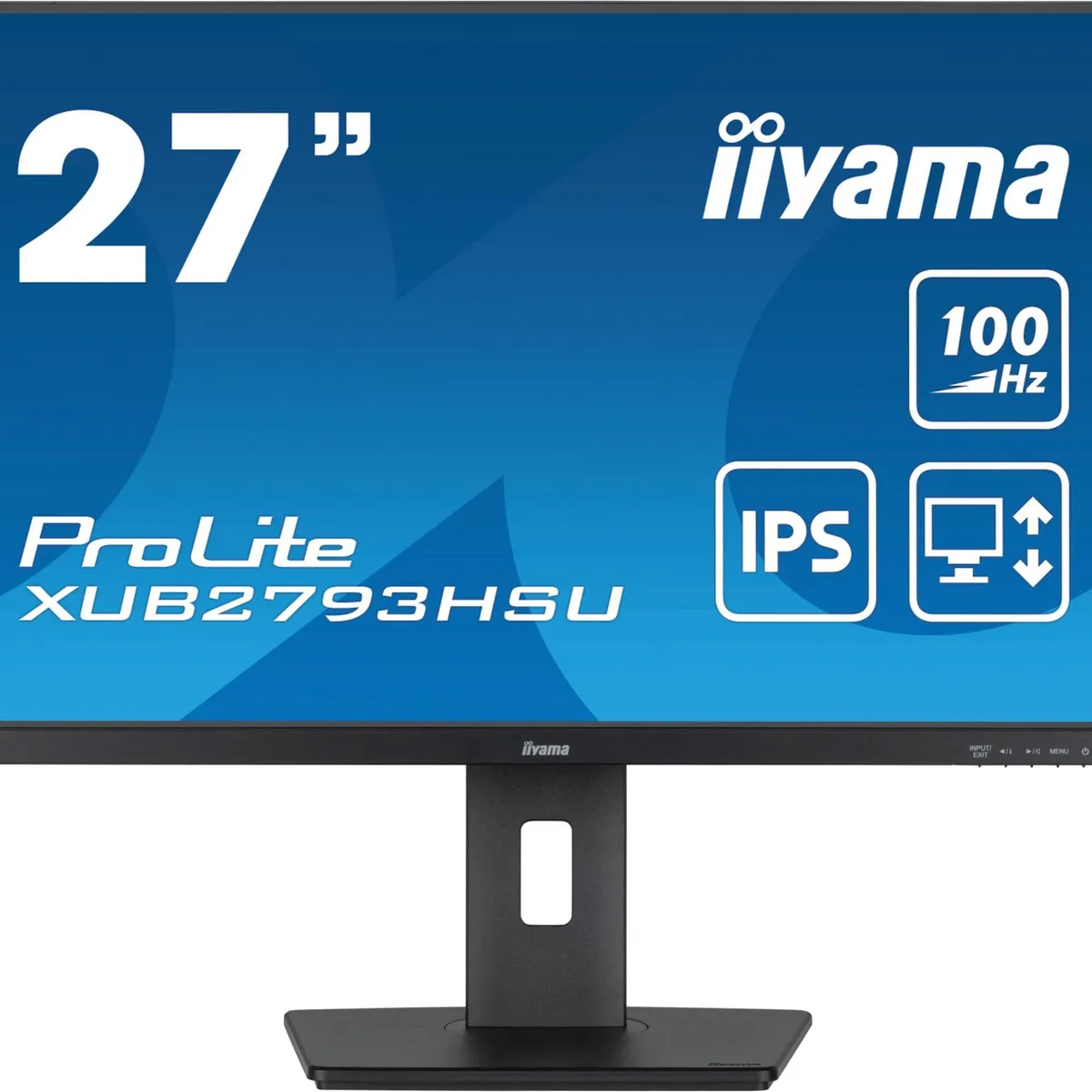 iiyama ProLite XUB2793HSU-B6 27 1920 x 1080 (Full HD) HDMI DisplayPort 100Hz Pivot Skærm