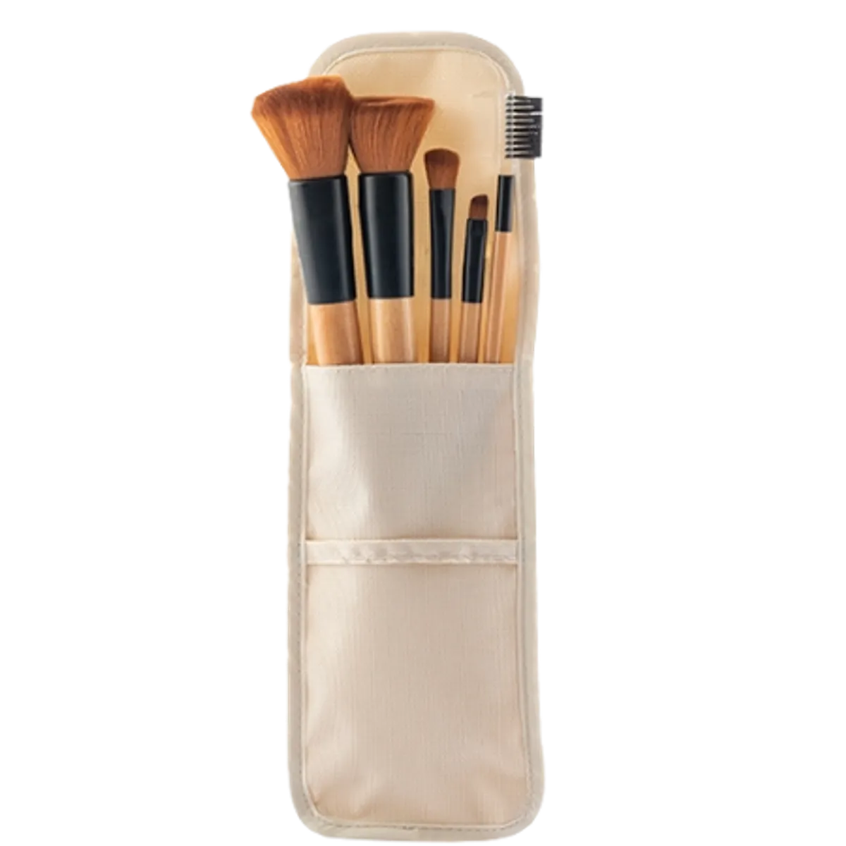 InnovaGoods Miset Wooden Makeup Børste Sæt - 5 stk