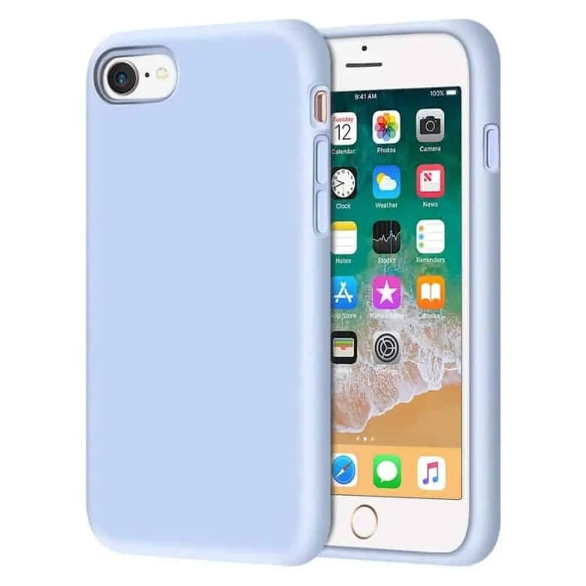 IPHONE 7/8/ SE 2020 LIQUID SILIKONE COVER - Light Blue - iHero