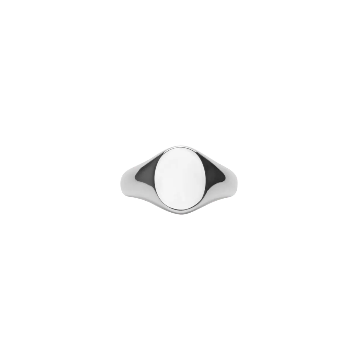 IX Mini Oval Signet Ring Silver