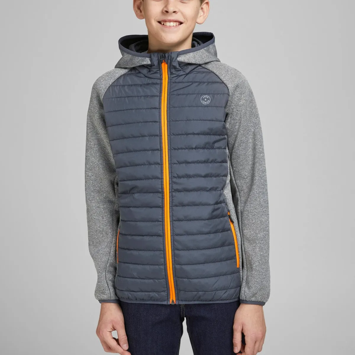 Jack & Jones junior - JJEMULTI JAKKE GRÅ MELANGE