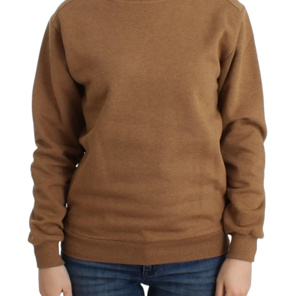 John Galliano Chic Brown Crewneck Cotton Sweater