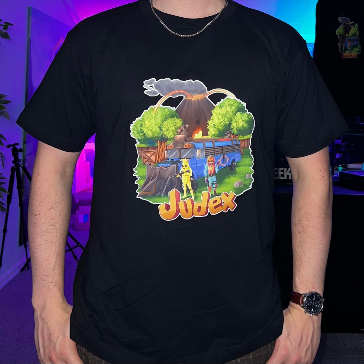 Judex Fortnite Battlebus Tee - Sort | 4-6