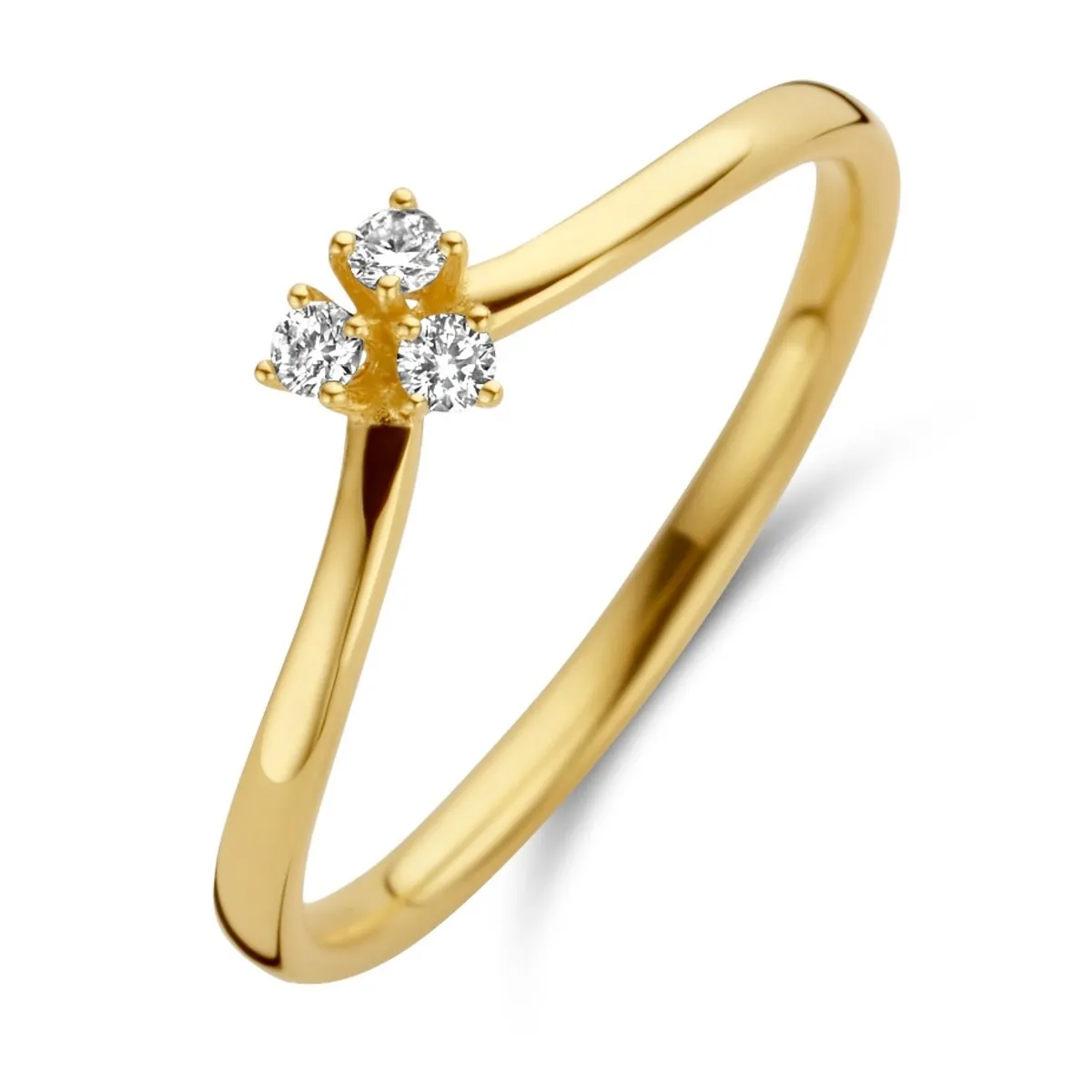 Juliet 14 Karat Guld Ring fra Spirit Icons med Brillanter 0,09 Carat W/VS