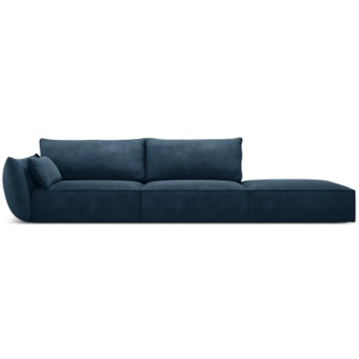 Kaelle højrevendt 4-personers sofa i chenille B286 cm - Blå