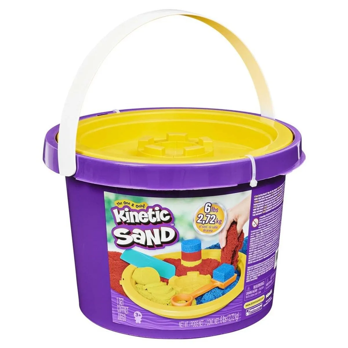 Kinetic Sand® 2,7 kg x 3 farver i spand inkl. værktøj