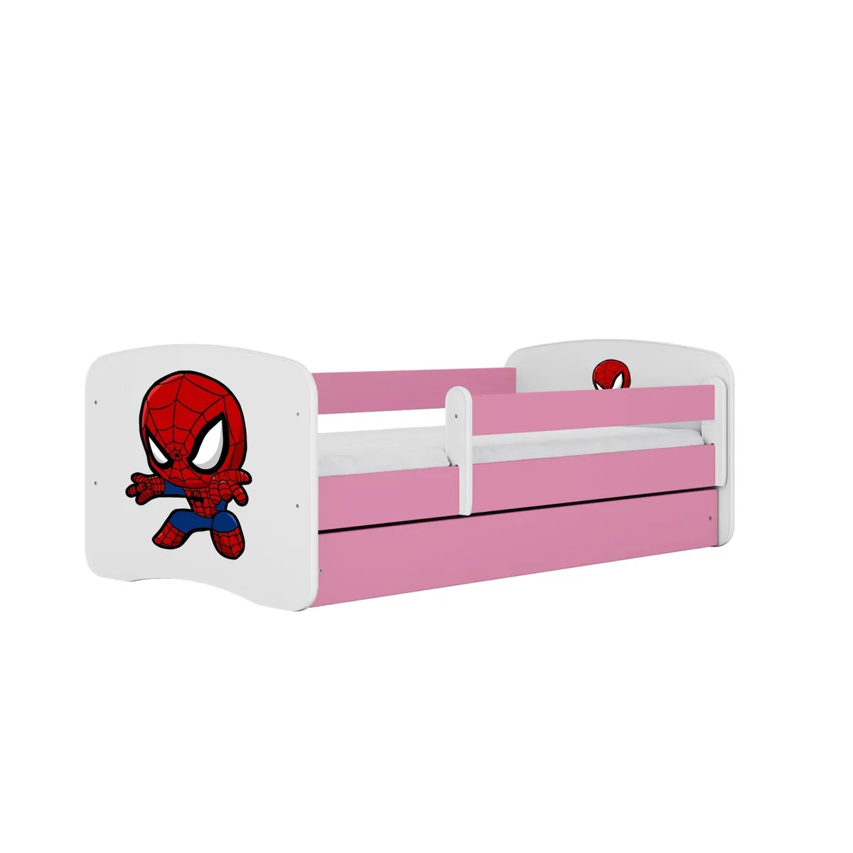 KOCOT KIDS Seng babydreams pink spiderman uden skuffe med madras 140/70