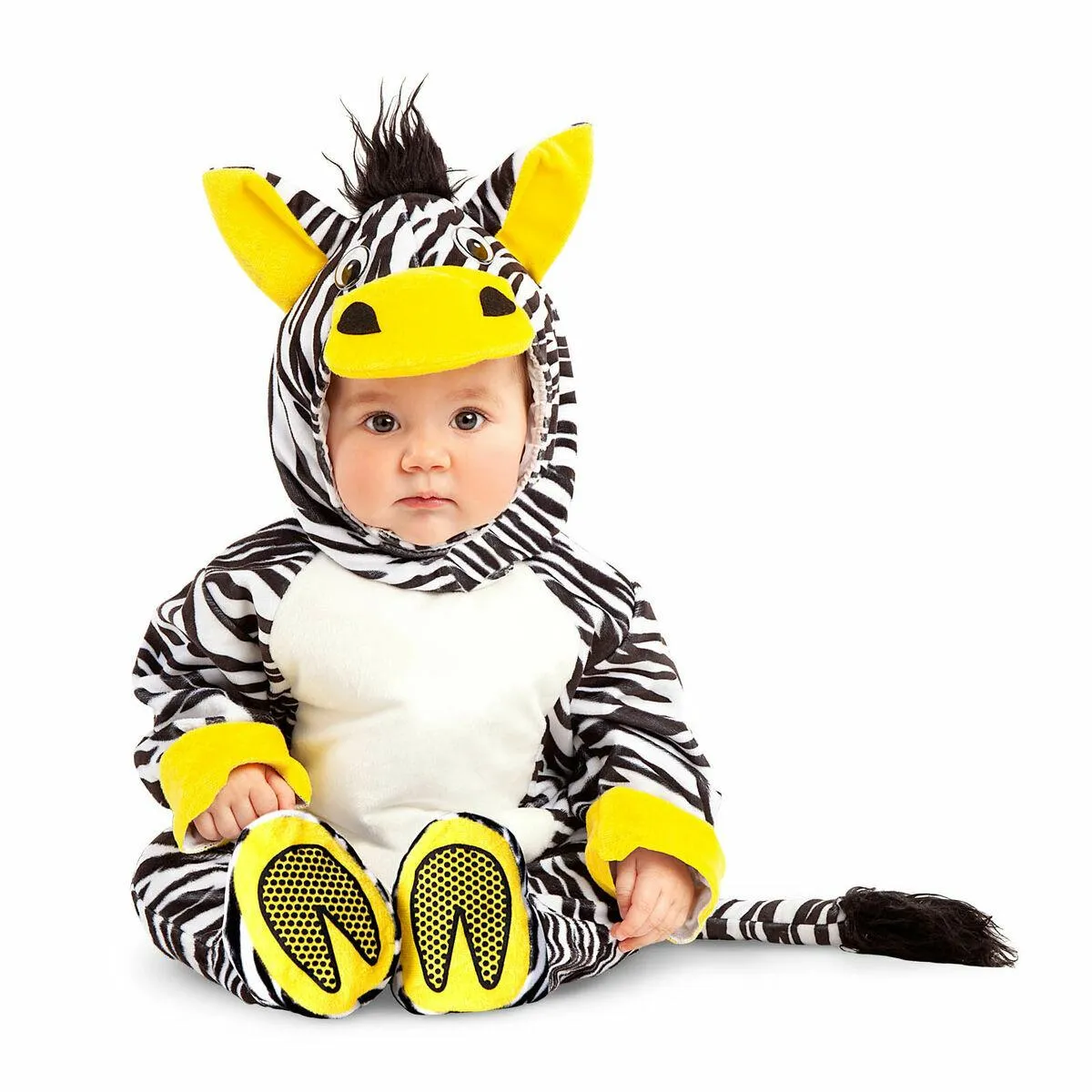 Kostume til babyer Zebra (4 Dele) 7-12 måneder