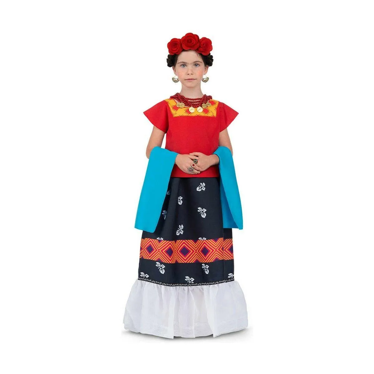 Kostume til børn Frida Kahlo (4 Dele) 10-12 år