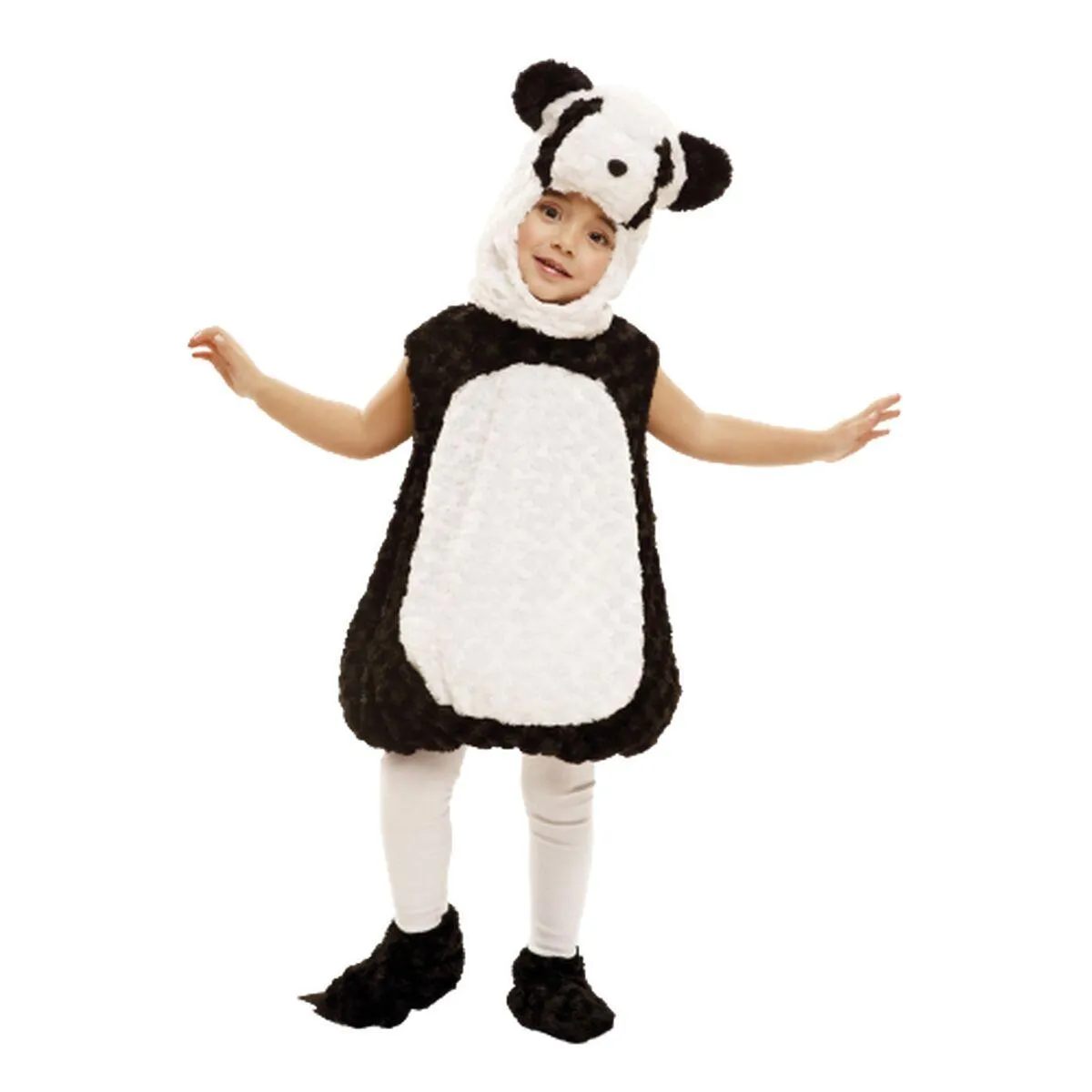 Kostume til børn Sort Hvid Panda (3 Dele) 5-6 år