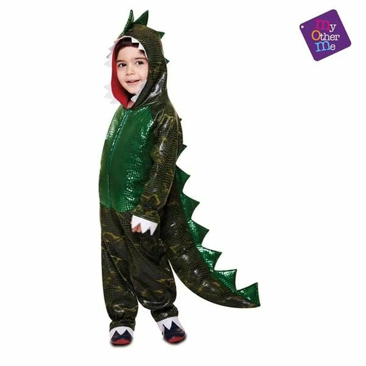 Kostume til børn T-Rex Grøn 3-4 år