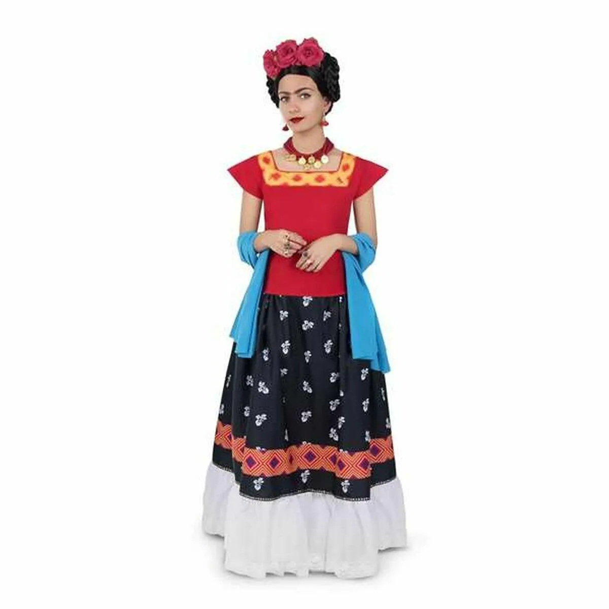 Kostume til voksne Frida Kahlo Rød M/L