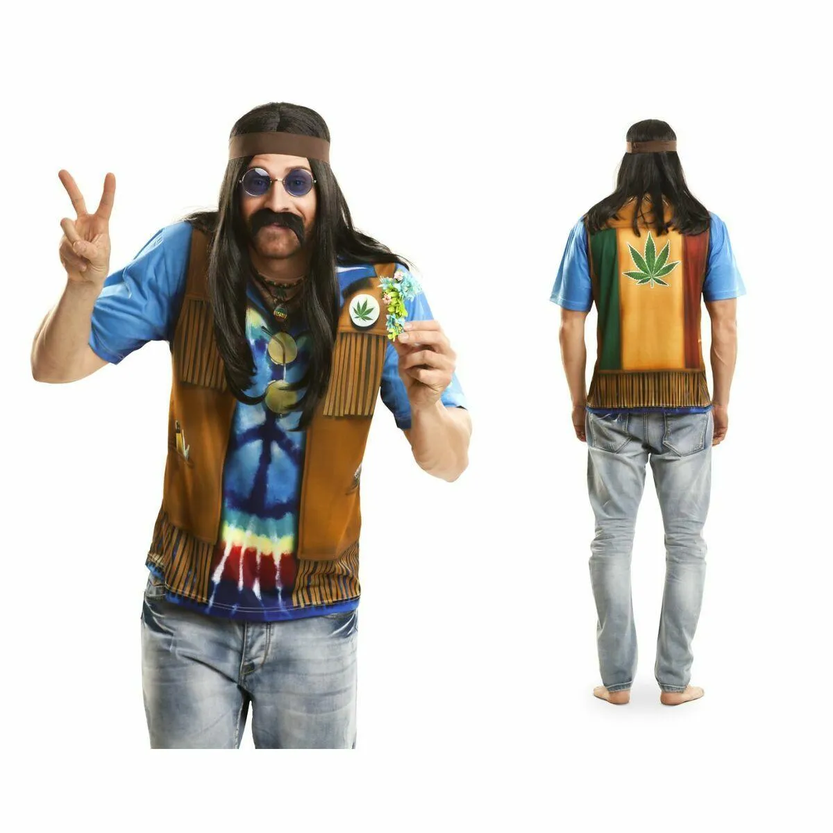 Kostume til voksne Hippie M