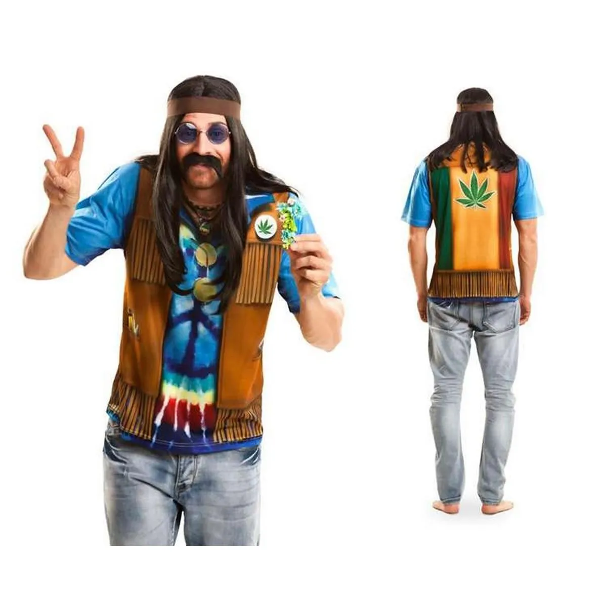 Kostume til voksne Hippie M