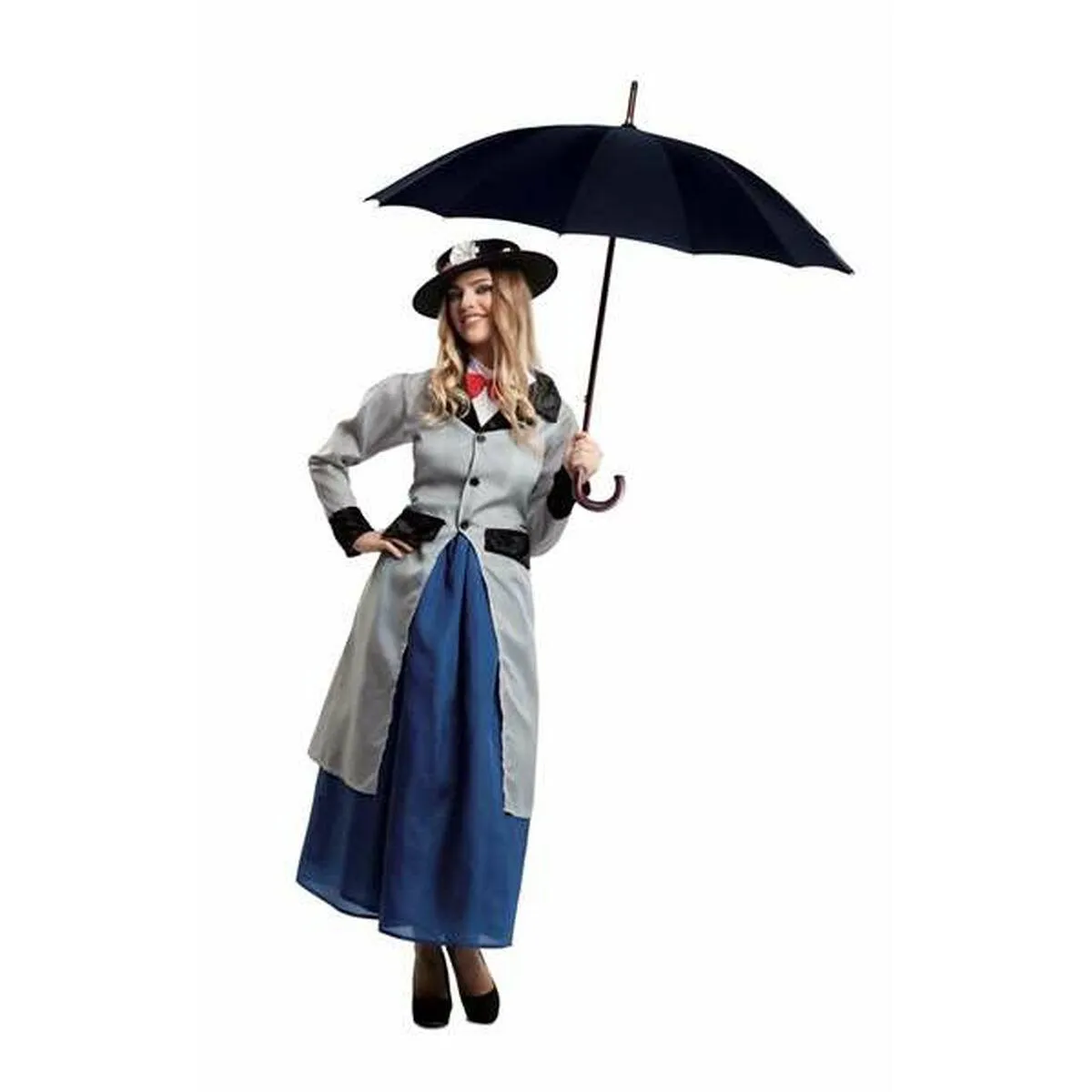 Kostume til voksne Mary Poppins 4 Dele Grå M/L