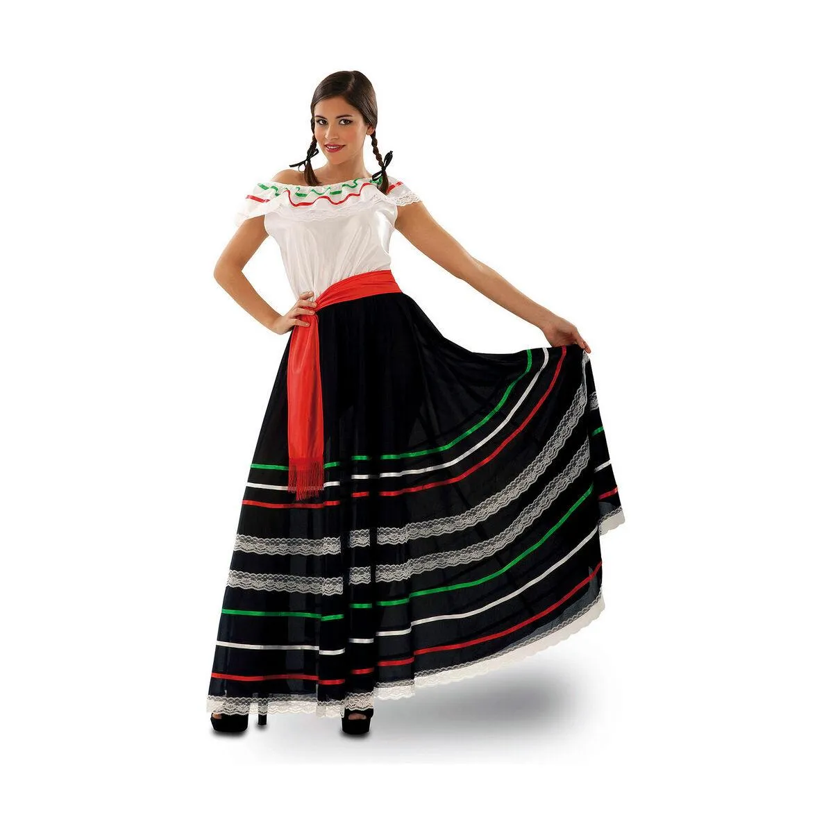 Kostume til voksne Mexicansk dame (2 Dele) M/L