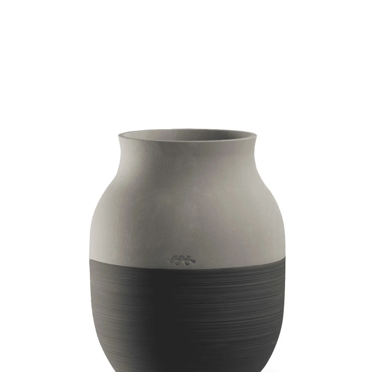 Kähler - Omaggio Circulare Vase H20 cm antracitgrå