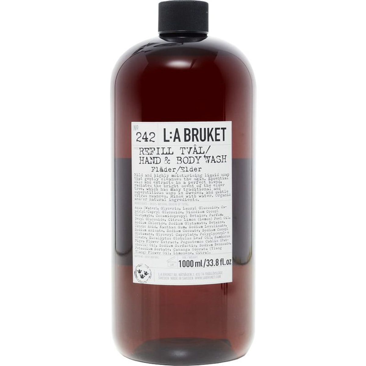 L:a Bruket 242 Hand & Body Wash Refill 1000 ml - Elder