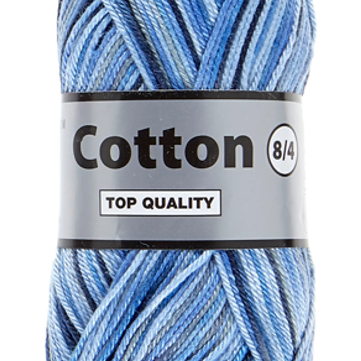 Lammy cotton 8/4, multifarvet, blå og mørkeblå farver, 50 g, nr. 624