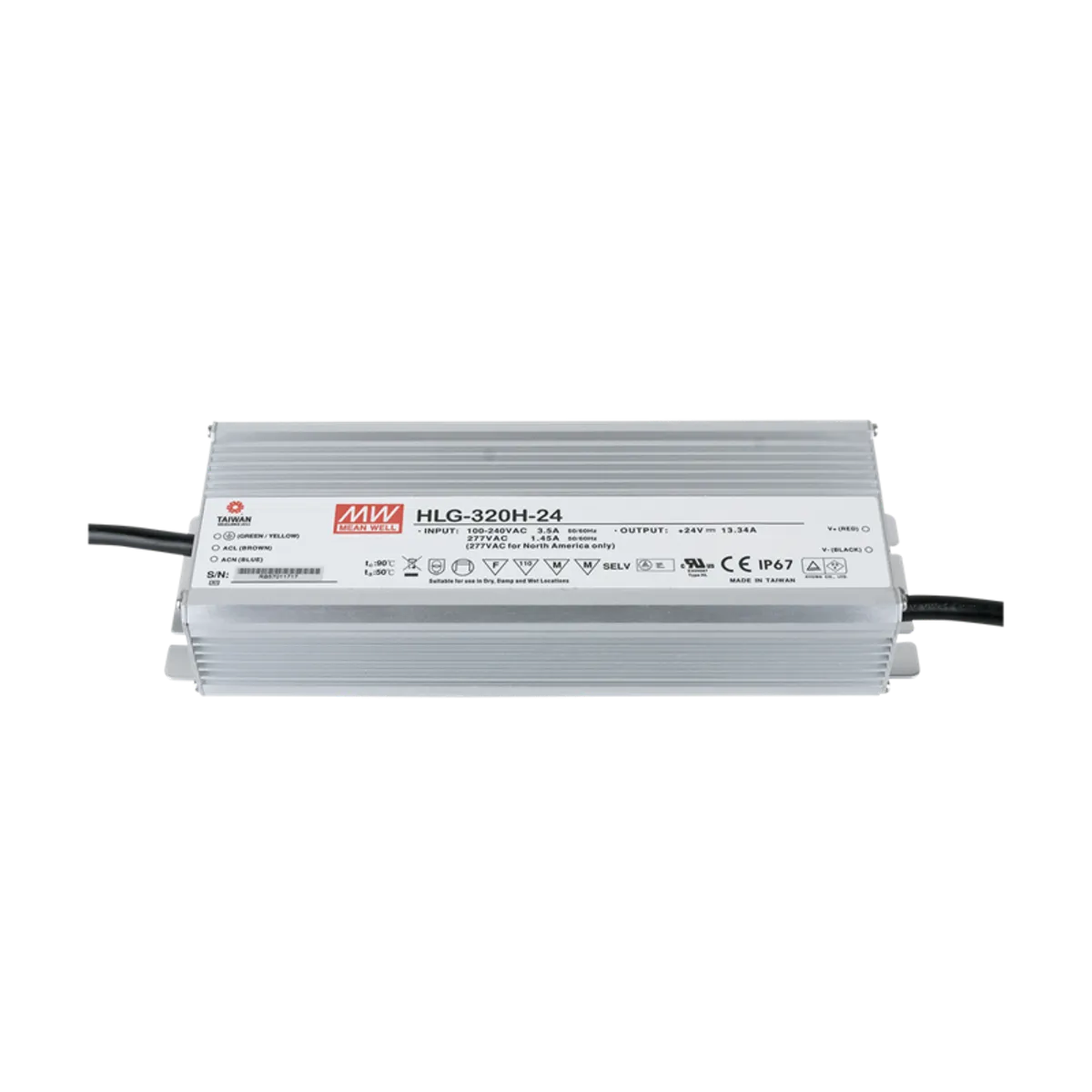 LED Strømforsyning 320 W/24 V DC IP67 - Meanwell HLG-320H-24