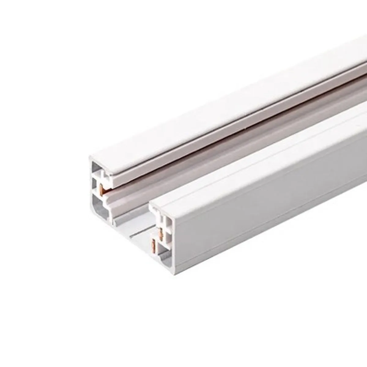 LEDlife 1,5 meter skinne til skinnespots - Hvid, 1-faset, komplet med tilslutning og endeprop - Farve : Hvid