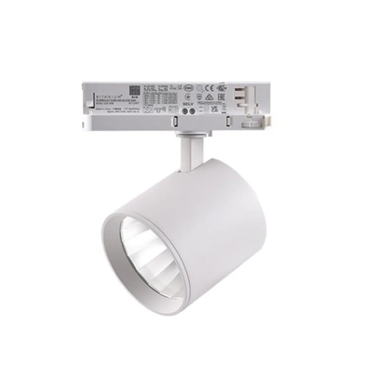 LEDlife 30W Dæmpbar hvid skinnespot - 175 lm/W, RA 90, 38 grader, dæmpbar, 3-faset - Dæmpbar : Dæmpbar, Farve på hus : Hvid, Kulør : Neutral, Spredning : 38°