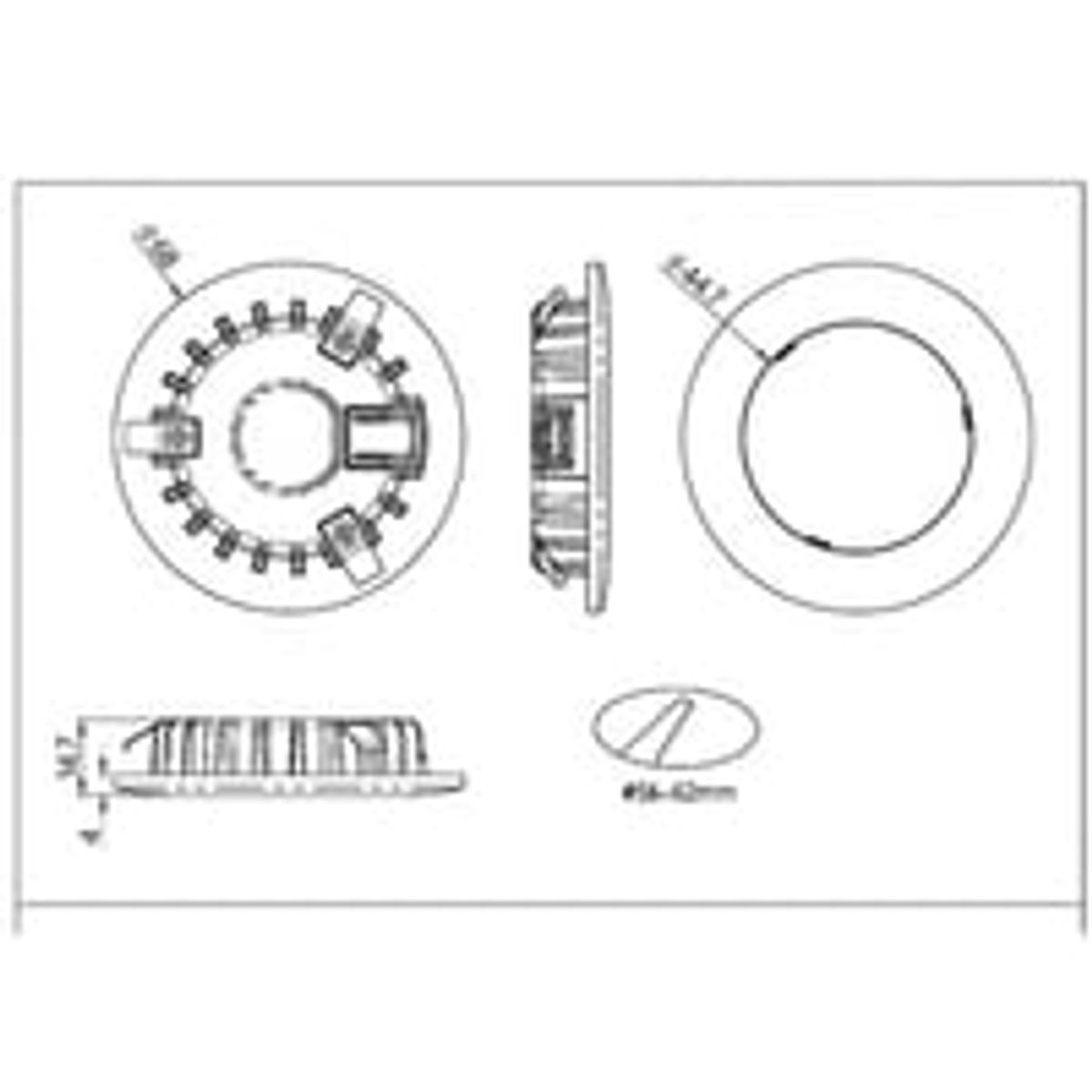 LEDlife Unni68 mbelspot - Sort 12V 3W LED spot med 5,6 cm hul og 6,8 cm ml - Erstatter 25W - 280lm - RA95 - IP54