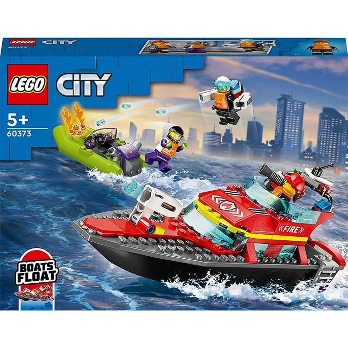 LEGO ® City - Brandvæsnets Redningsbåd 60373 - 144 Dele