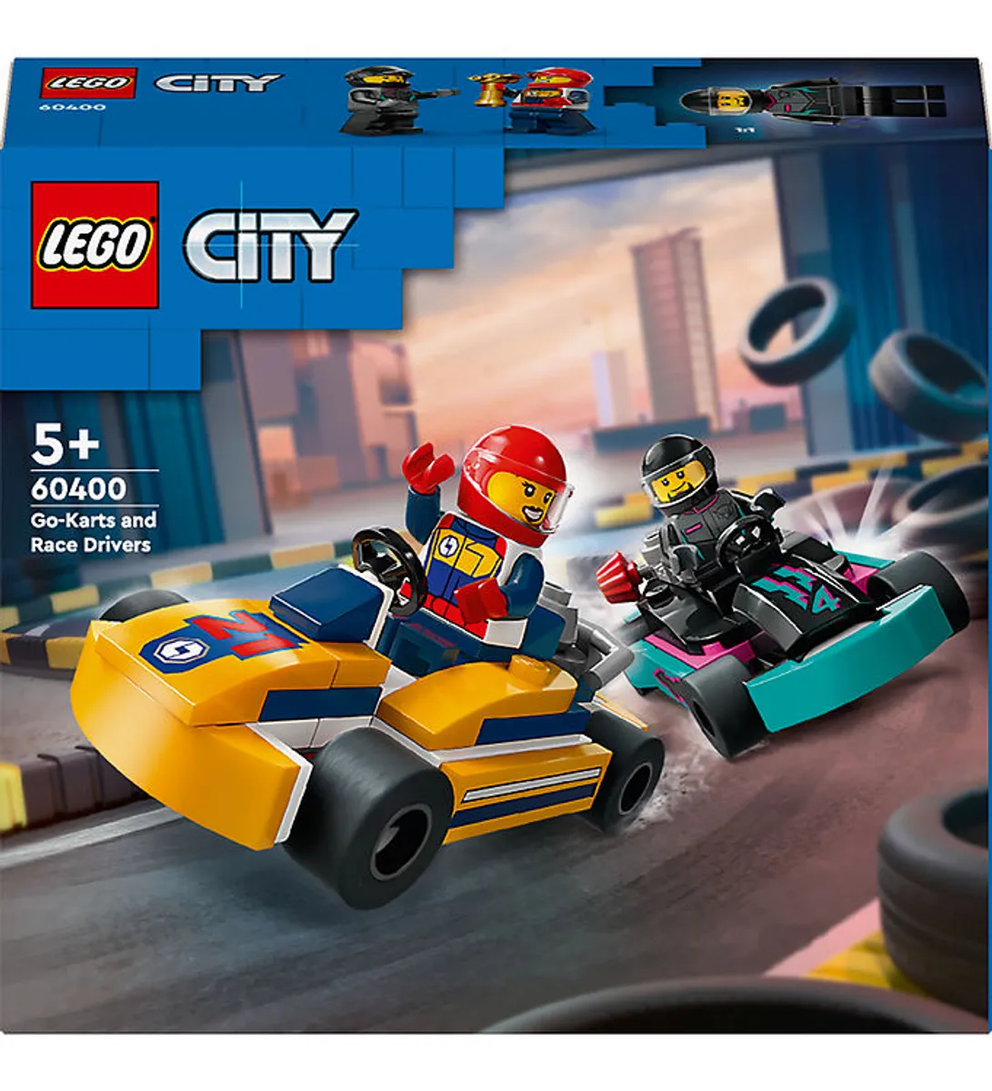 LEGO ® City - Gokarts Og Racerkørere 60400 - 99 Dele