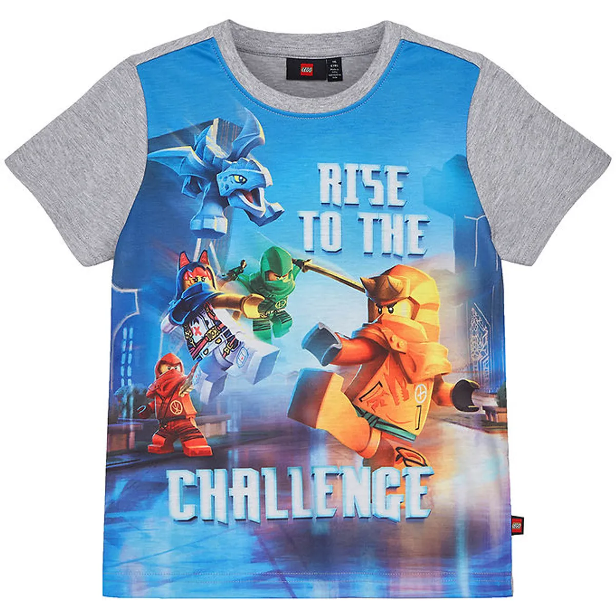 LEGO ® Ninjago T-shirt - LWTano 131 - Gråmeleret/Blå m. Print