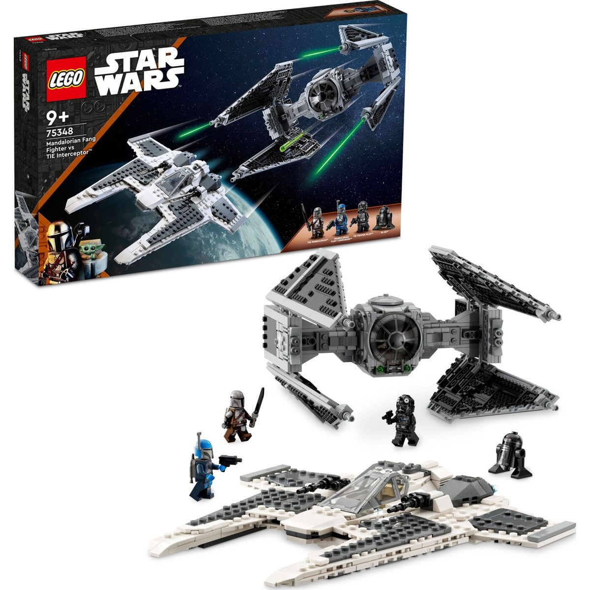 Lego Star Wars - Mandaloriansk Fang-jager Vs Tie Interceptor - 75348