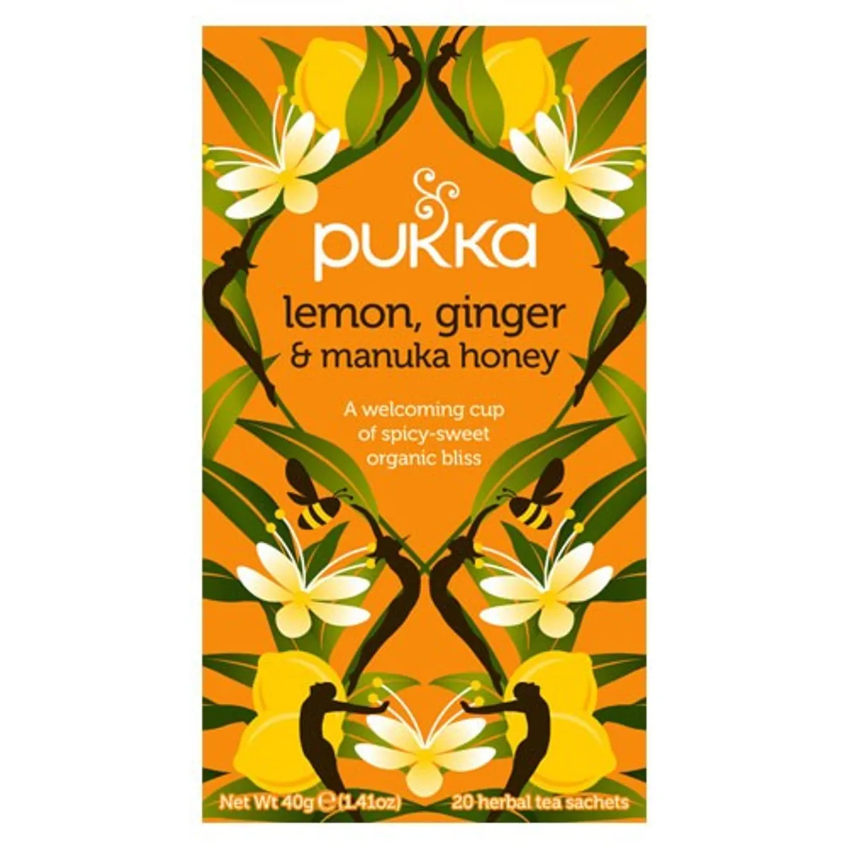 Lemon, Ginger & Manuka honey te Økologisk - 20 br - Pukka