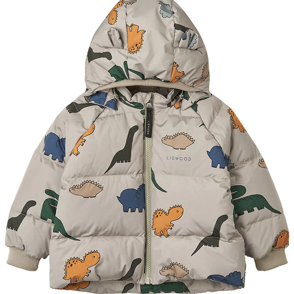 Liewood Vinterjakke - Polle Down Puffer - Dinosaurs/Mist