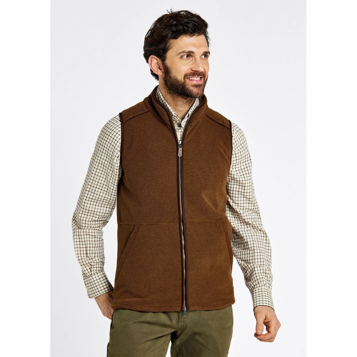 Lifford Fleece Gilet, Walnut - S