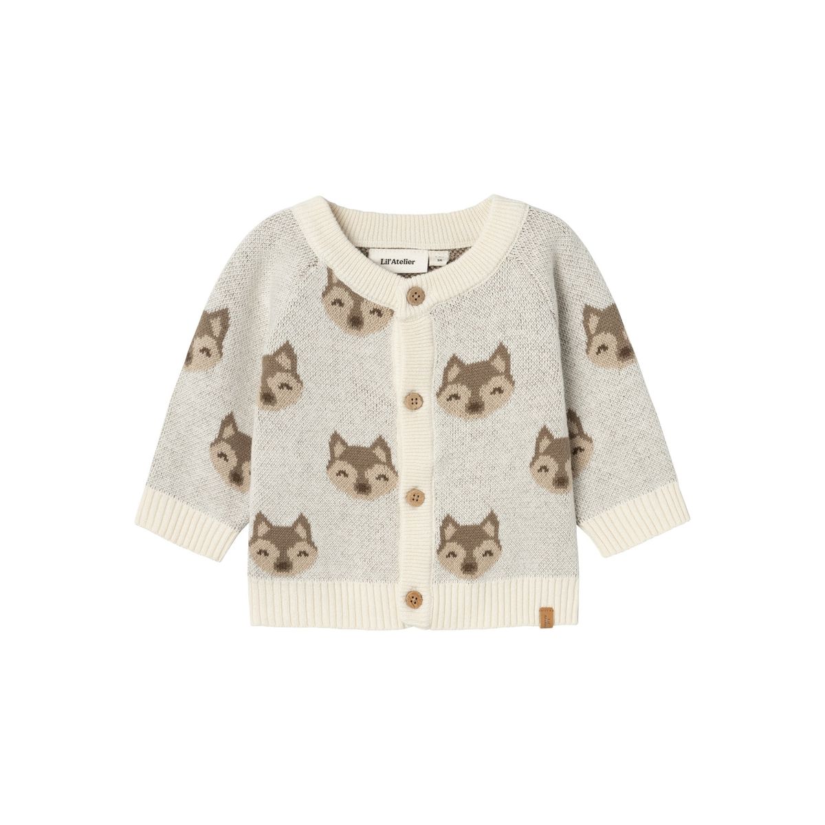 Lil Atelier Lamoe Knit Cardigan - Birch - 56 cm