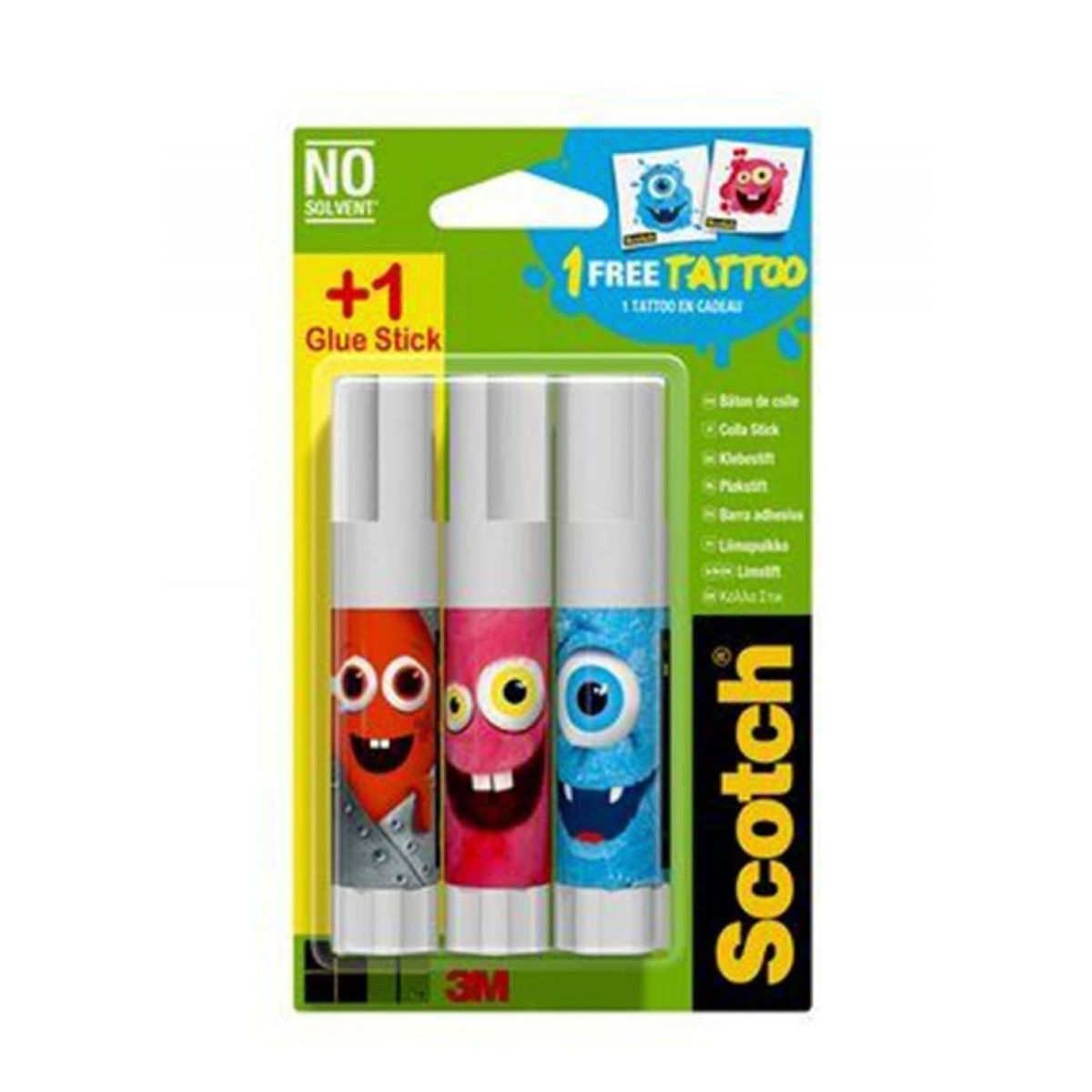 Limstift SCOTCH® Monsters Edition, papir, 8g,.