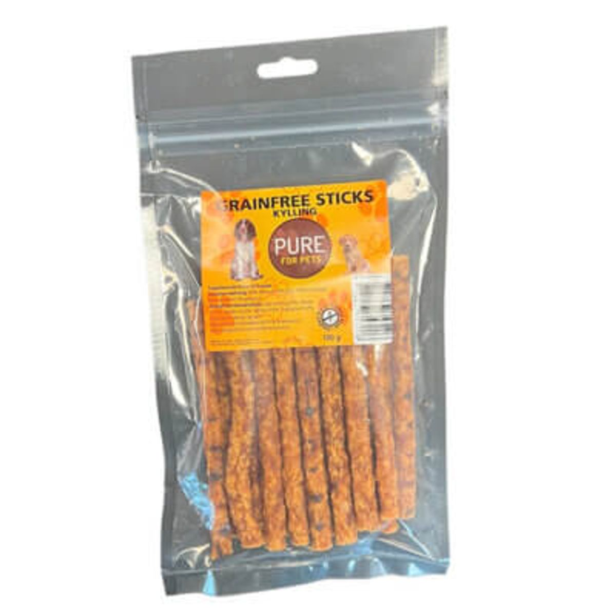 Loppetjansen - PURE Grainfree Sticks Kylling 100g - Hundegodbidder