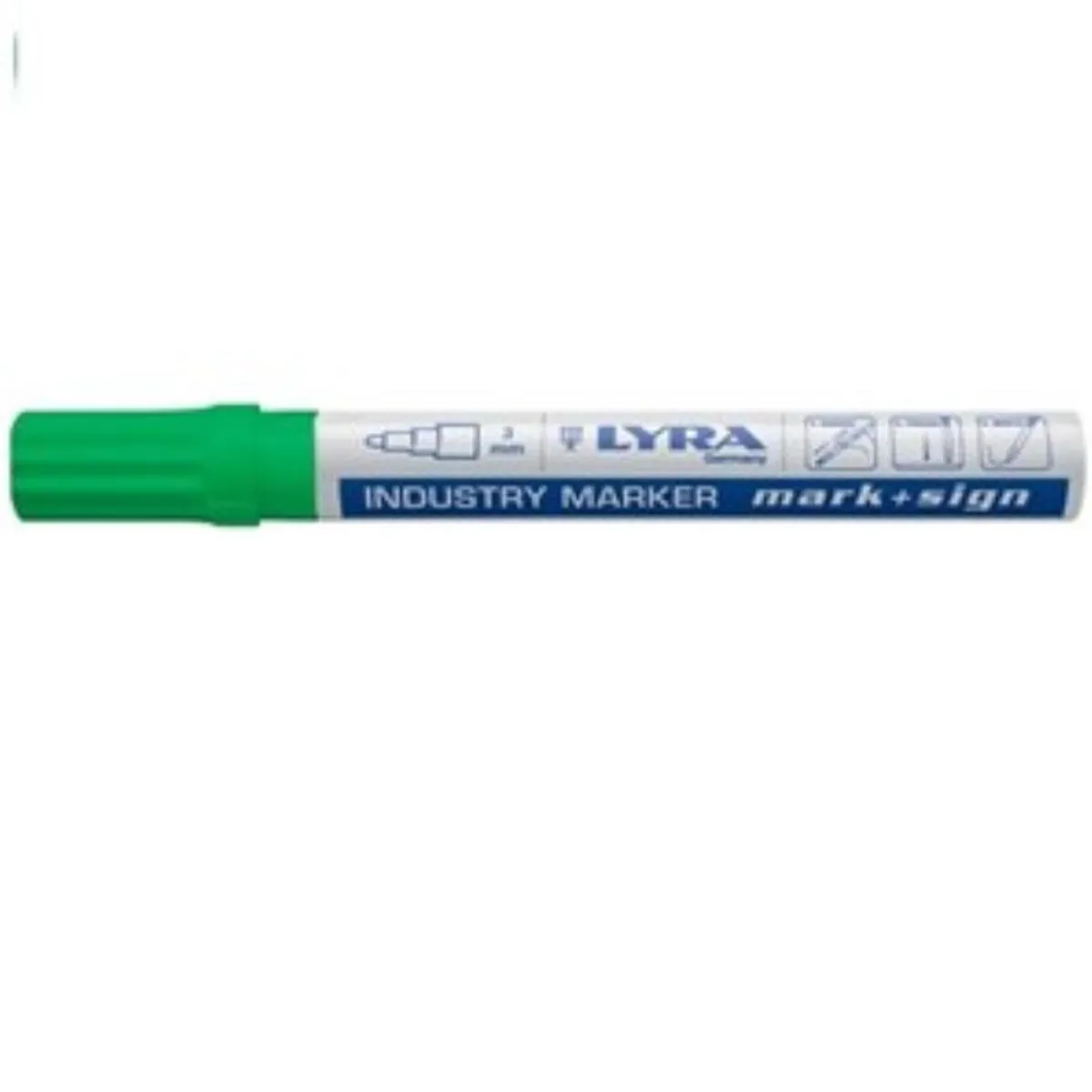 Lyra Industri Marker, 3 mm Grøn