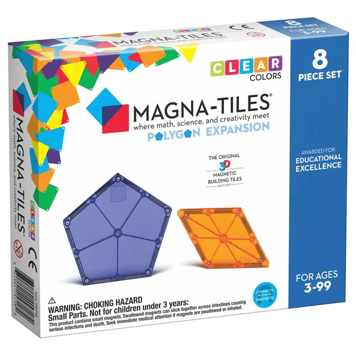 Magna-Tiles Polygons expansion sæt 8 stk