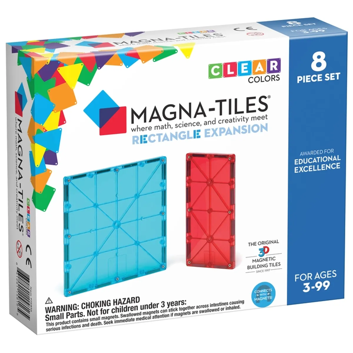 Magna-Tiles Rectangles expansion sæt 8 stk