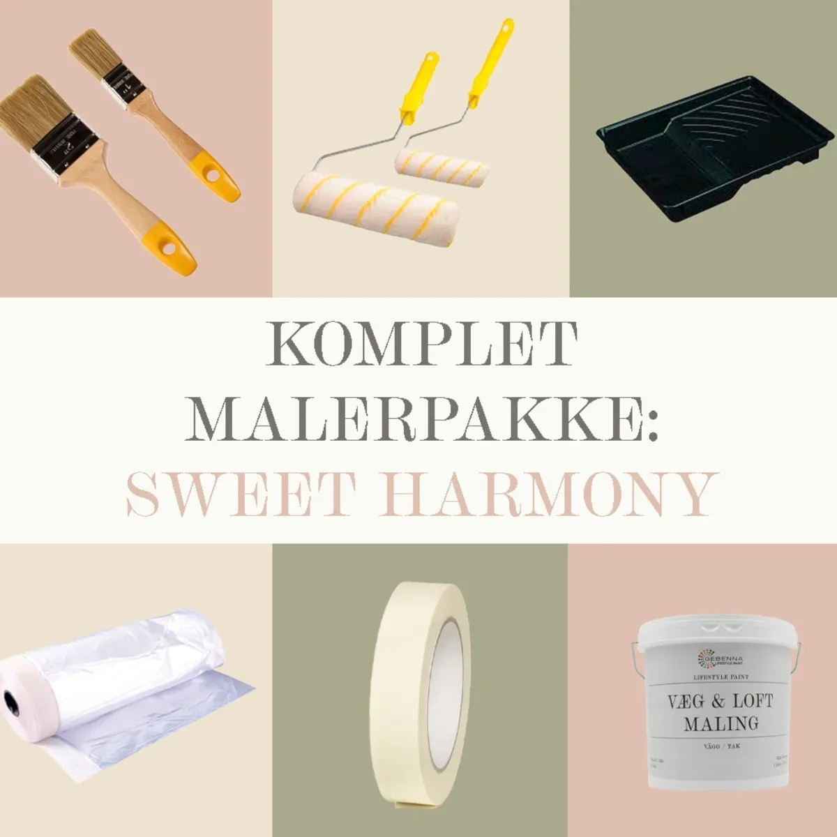 Malersæt inkl. Vægmaling: Sweet Harmony